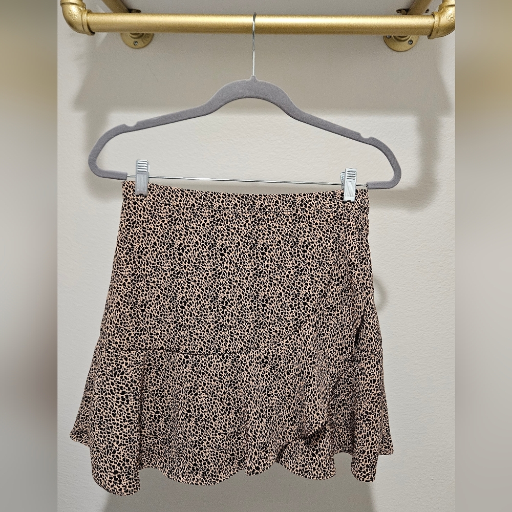 Blue Rain Animal Print Skater Skirt